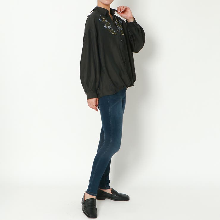 刺しゅうバックレースアップタケノコシャツ | GORGE  | 詳細画像12 