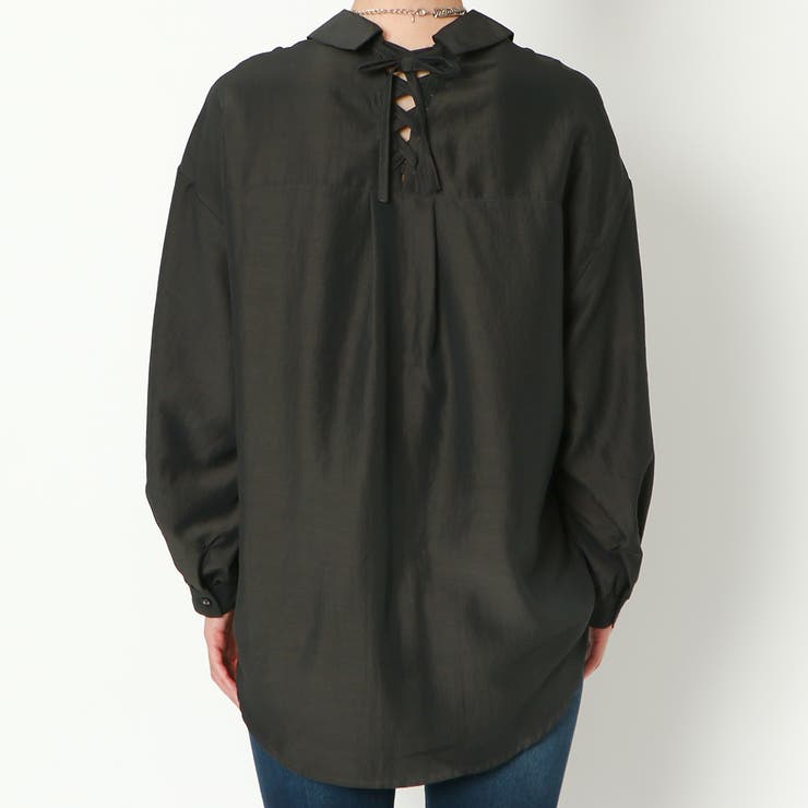 刺しゅうバックレースアップタケノコシャツ | GORGE  | 詳細画像4 