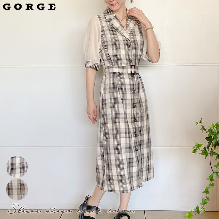 MON GRE モングレ ワンピース グラン山貴 タータンチェック