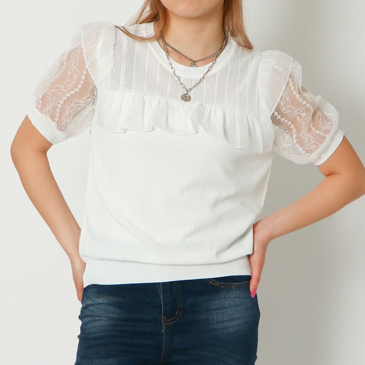 レース切替ニット | GORGE  | 詳細画像5 