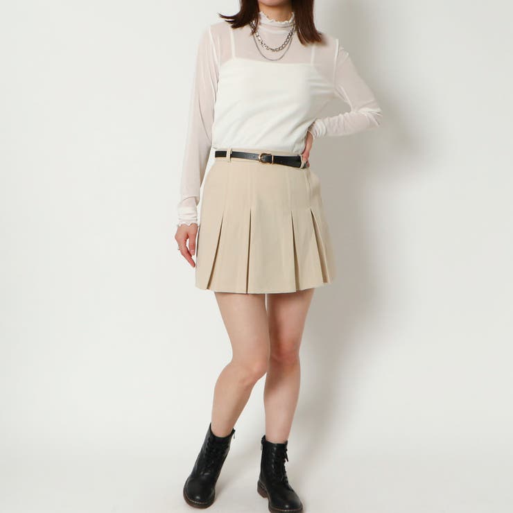 関税送料込★PATOU ベルト付ミニスカート ベルト付きタックミニスカート[品番：GORW0007854]｜GORGE