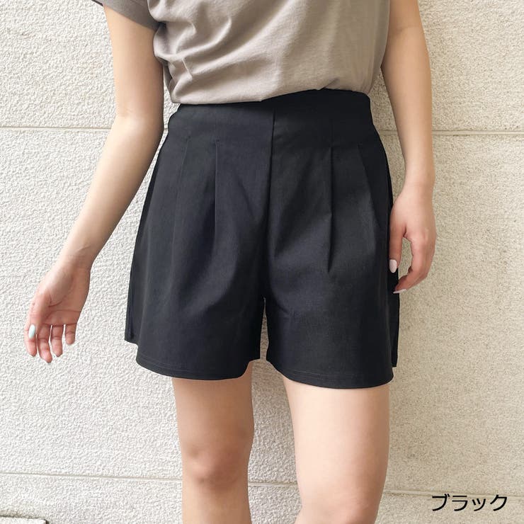 ブラック | タックツイルショートパンツ | GORGE 