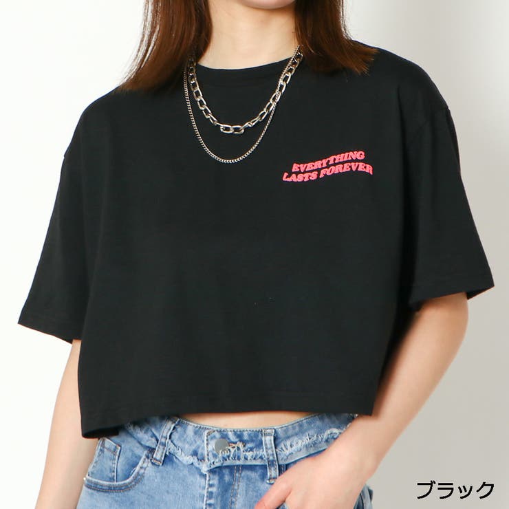 ハート型デニムプリント長袖Tシャツ - メルカリ