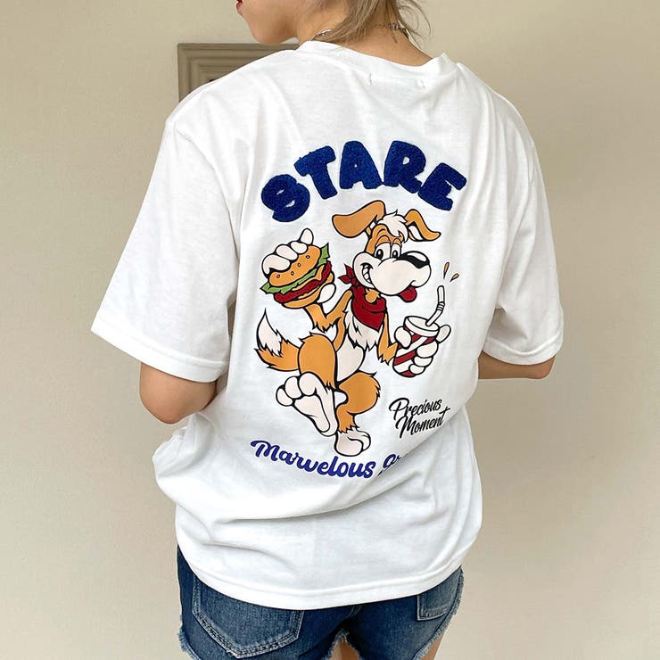 《アメコミDOG×サガラ刺繍》レディース 半袖 Tシャツ | GORGE  | 詳細画像2 