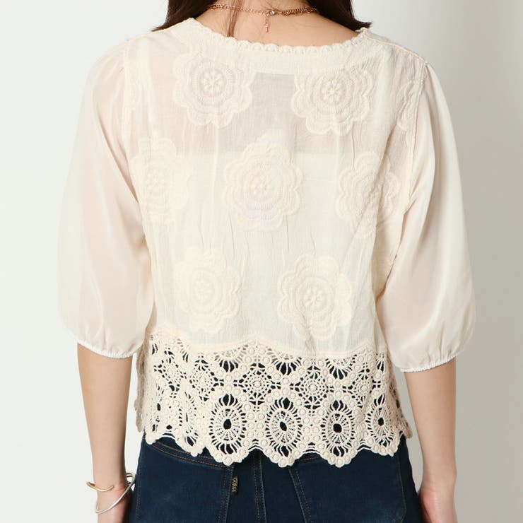 かぎ針シフォンカーディガン | GORGE  | 詳細画像4 