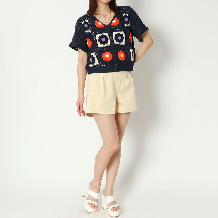 かぎ針多色短丈カーディガン | GORGE  | 詳細画像9 