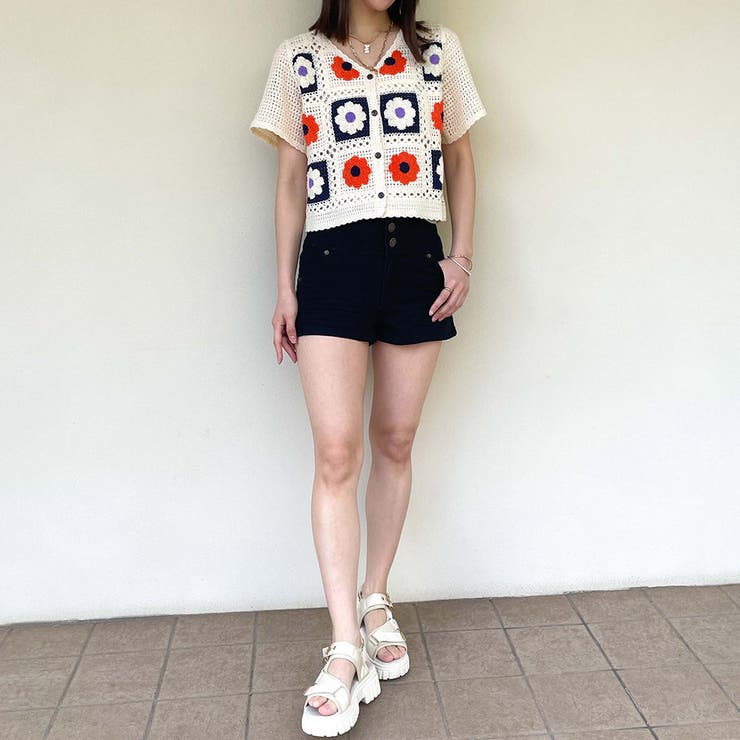 かぎ針多色短丈カーディガン | GORGE  | 詳細画像10 