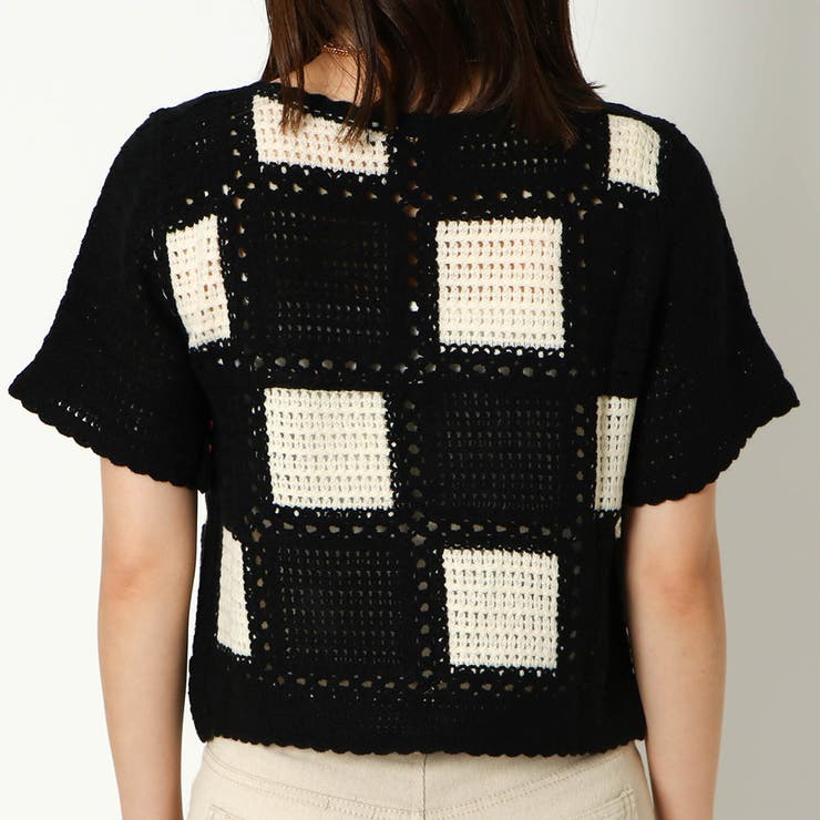 かぎ針多色短丈カーディガン | GORGE  | 詳細画像4 