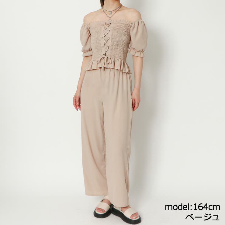 ベージュ | シャーリング編上げＳＥＴＵＰ | GORGE 