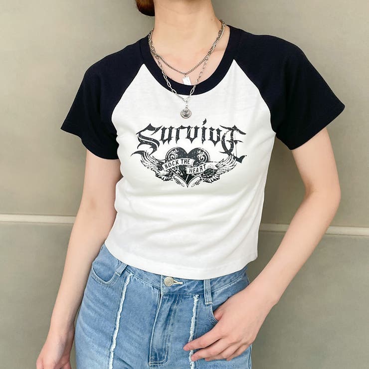 tシャツ ハイカウントフォルム Tシャツ レディース フロントロゴベーシックプリントTEE｜MEN｜251HSC90-146D｜AZUL