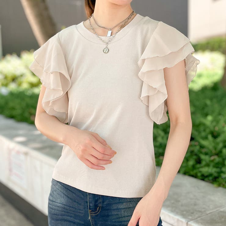 テレコリブ袖フリルプルオーバー | GORGE  | 詳細画像11 