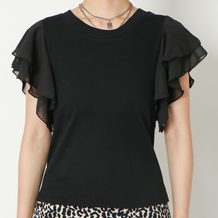 テレコリブ袖フリルプルオーバー | GORGE  | 詳細画像2 