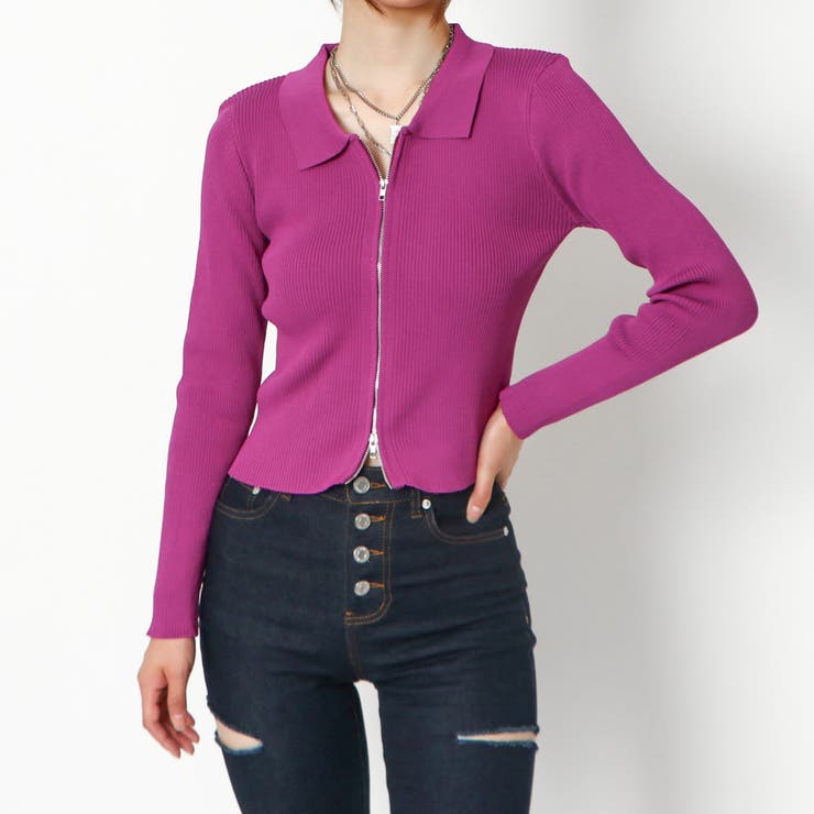 襟付きＺＩＰカーディガン | GORGE  | 詳細画像8 