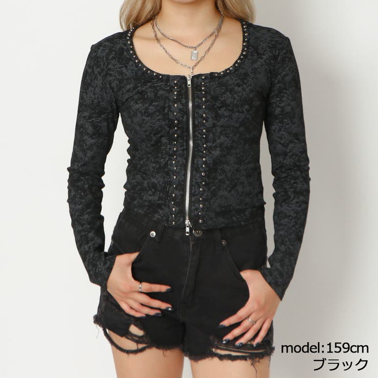 スタッズ付きクルーカーディガン[品番：GORW0008257]｜GORGE （ゴージ  