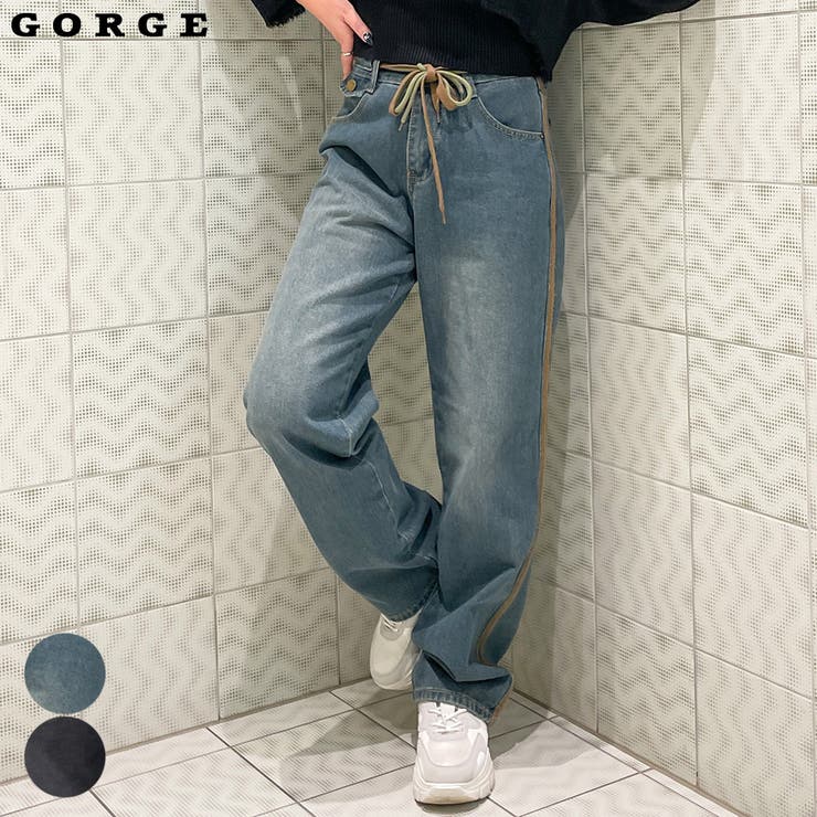 ウェストリボンデニムパンツ | GORGE  | 詳細画像1 