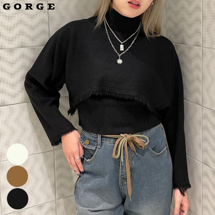 短丈フリンジプルオーバー＋ノースリＳＥＴ | GORGE  | 詳細画像1 
