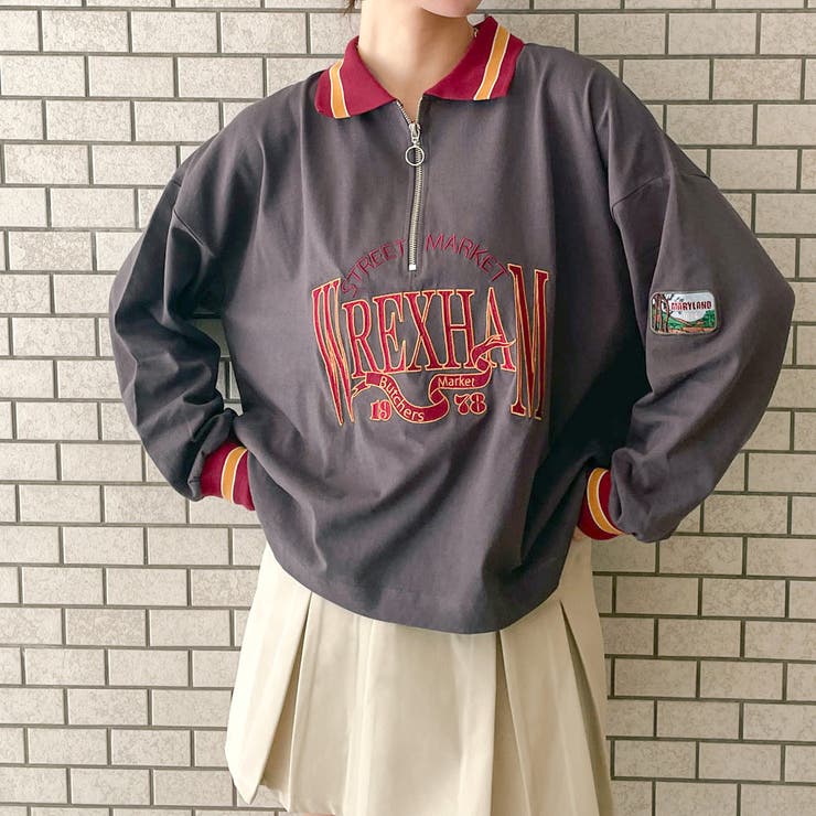 襟付き刺しゅう長袖Ｔシャツ | GORGE  | 詳細画像15 