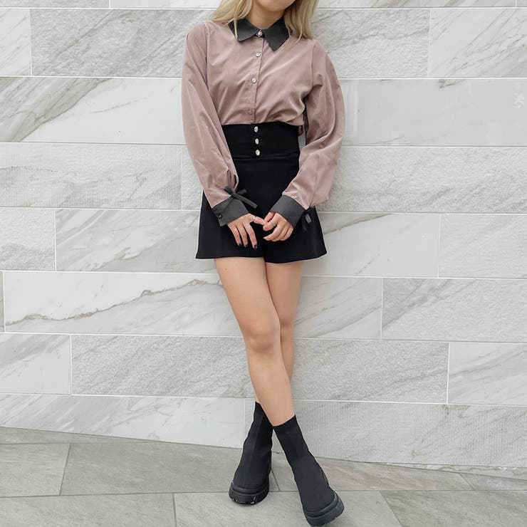 襟配色袖リボンシャツ | GORGE  | 詳細画像10 