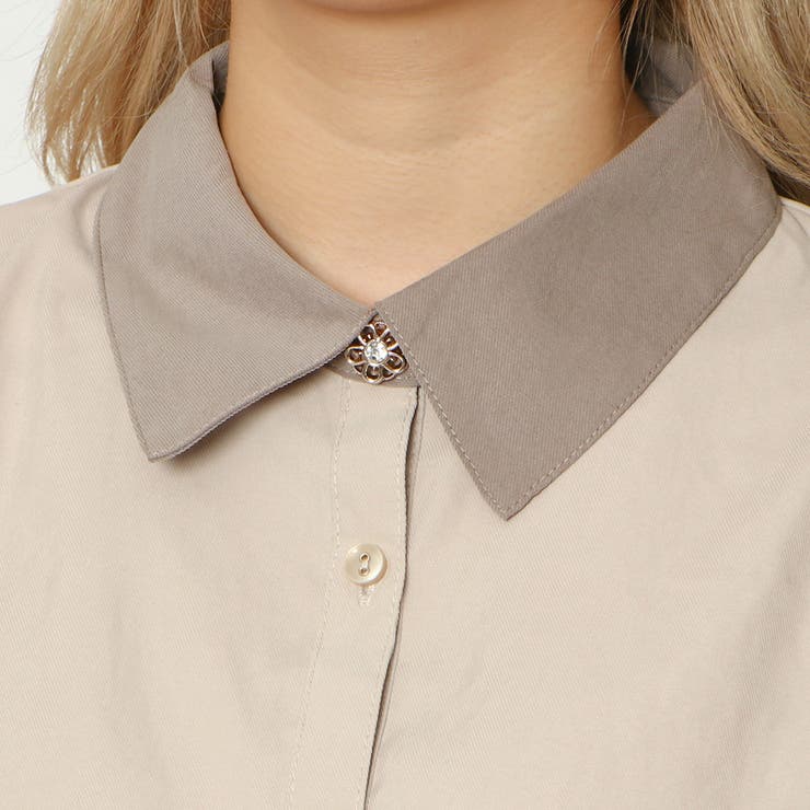 襟配色袖リボンシャツ | GORGE  | 詳細画像5 