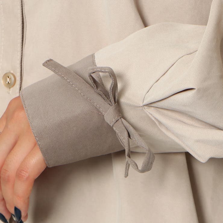 襟配色袖リボンシャツ | GORGE  | 詳細画像6 