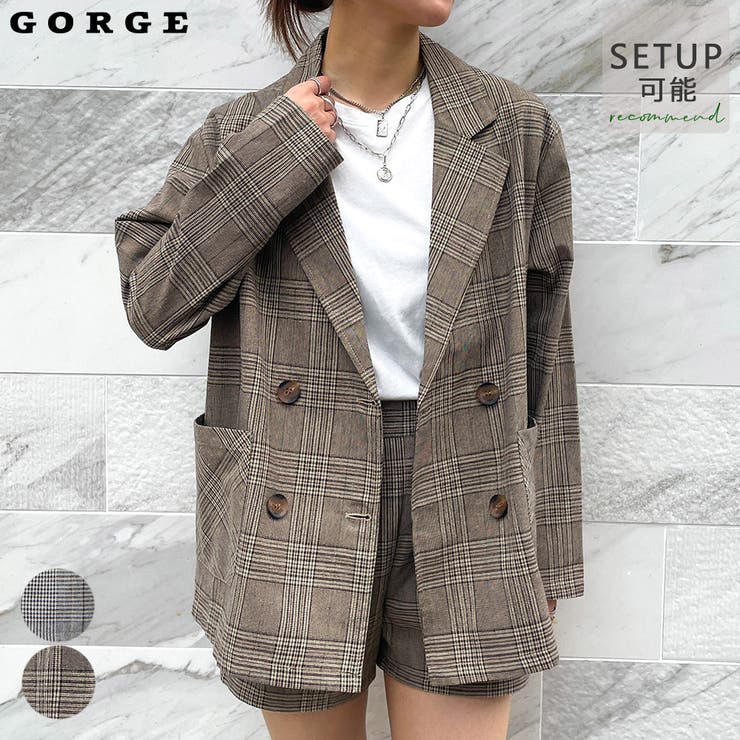 チェックＷテーラージャケット | GORGE  | 詳細画像1 