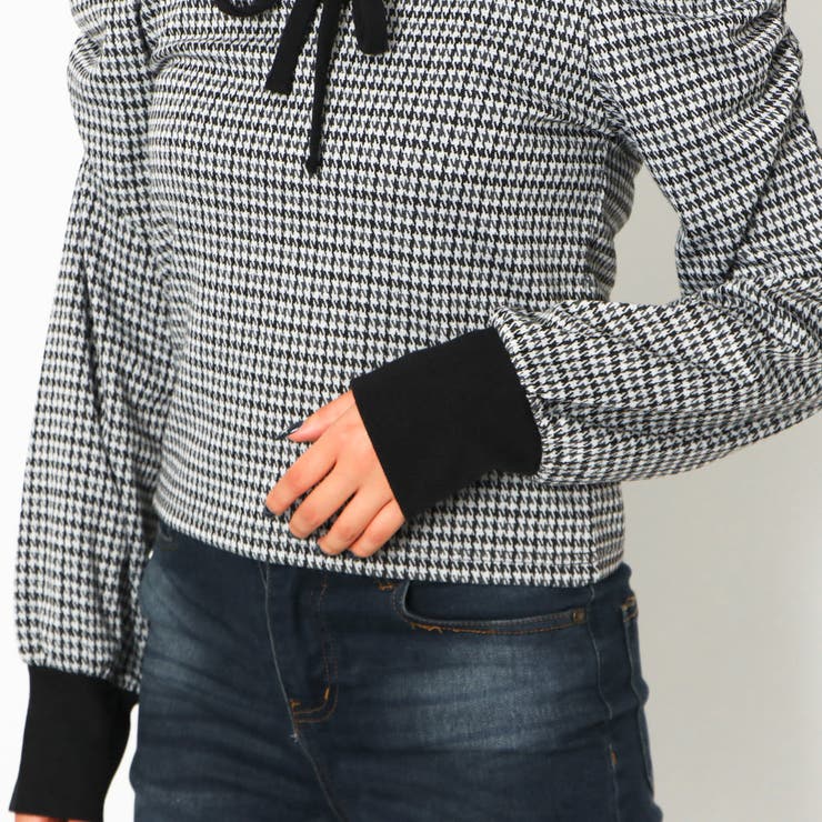 フロントリボンチェックＴＯＰＳ | GORGE  | 詳細画像6 