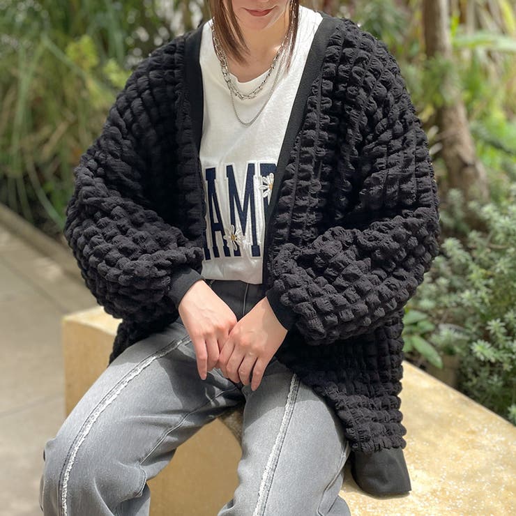 ポコポコシャーリングBIGカーデ | GORGE  | 詳細画像8 