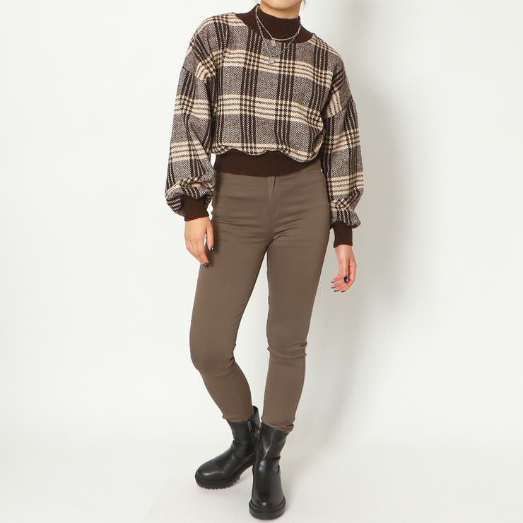 チェックリブハイネックプルオーバー | GORGE  | 詳細画像8 