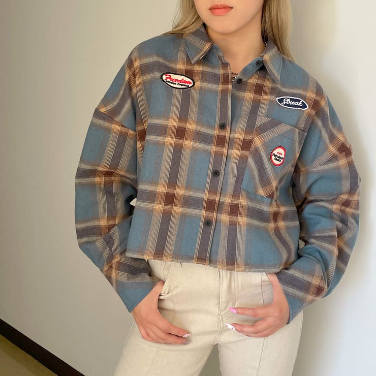 SPECIAL GUEST チェックスウィングトップ 短丈 刺繍 SPECIAL GUEST チェックスウィングトップ 短丈 刺繍 SPECIAL GUEST