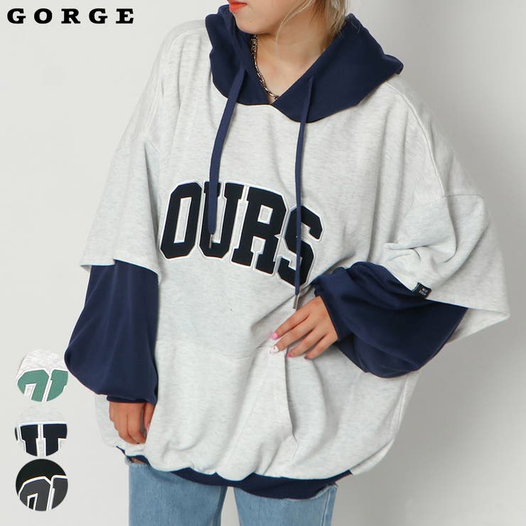 裏毛レイヤードパーカー[品番：GORW0008249]｜GORGE （ゴージ