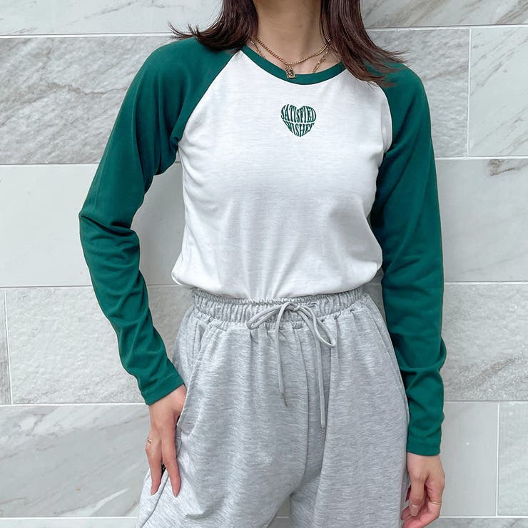 ハート刺しゅうラグランＴシャツ | GORGE  | 詳細画像6 