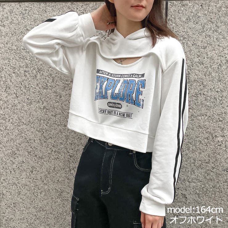 胸開きロゴパーカー[品番：GORW0008270]｜GORGE （ゴージ）のレディースファッション通販｜SHOPLIST（ショップリスト）