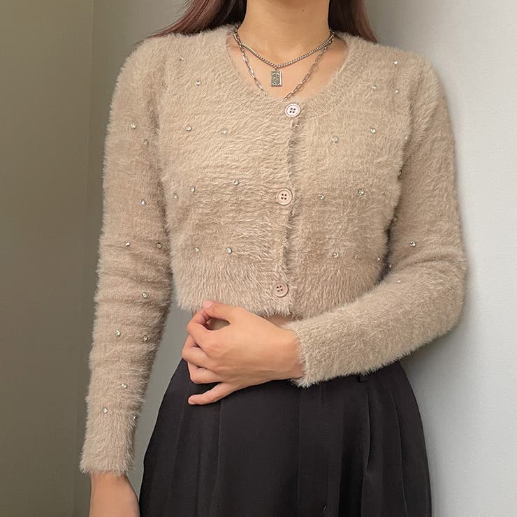 ラインストーンシャギーカーディガン | GORGE  | 詳細画像12 