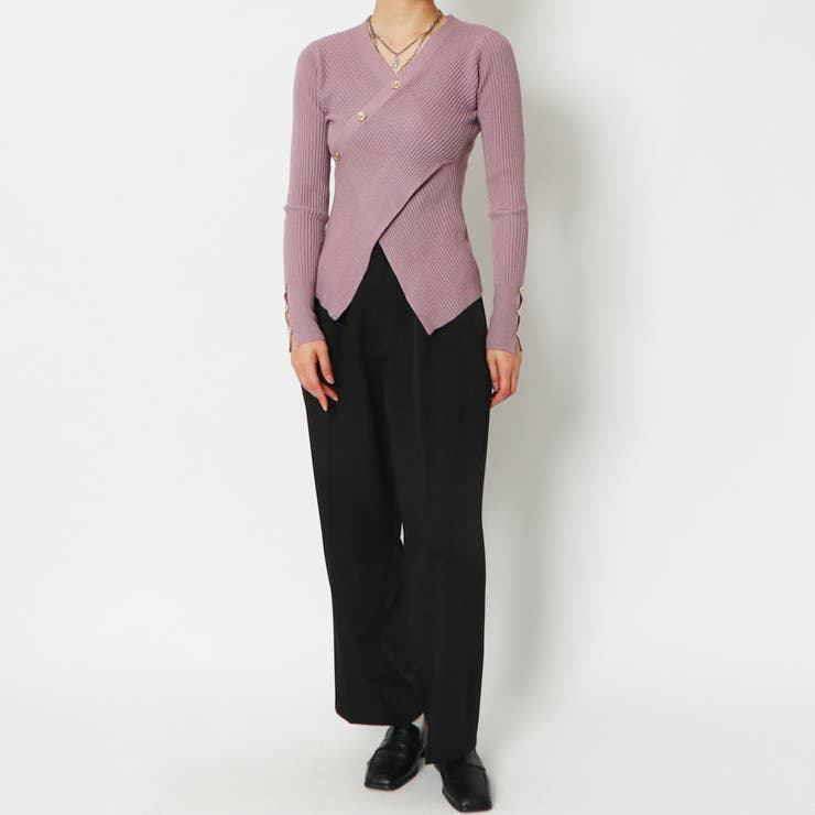 カシュクールボタンリブニット  | GORGE  | 詳細画像9 