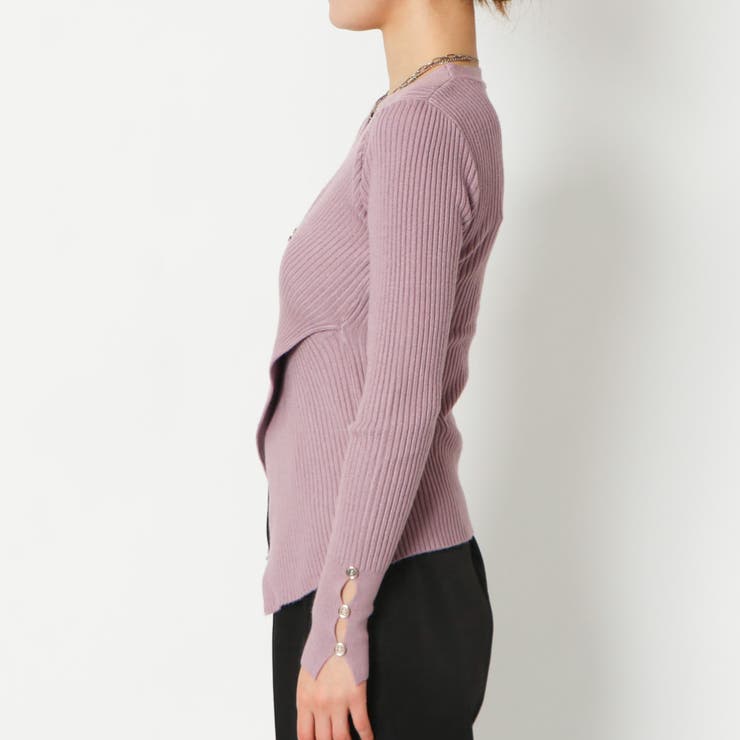 カシュクールボタンリブニット  | GORGE  | 詳細画像3 