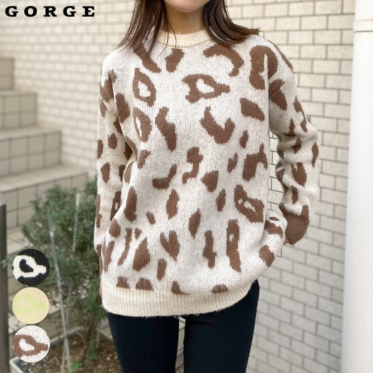 ヒョウ柄モヘアニット[品番：GORW0008505]｜GORGE （ゴージ）のレディースファッション通販｜SHOPLIST（ショップリスト）