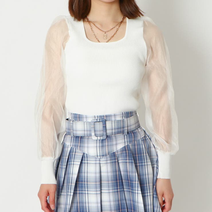 袖シアースクエアリブニット | GORGE  | 詳細画像2