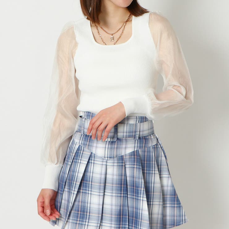 袖シアースクエアリブニット | GORGE  | 詳細画像3