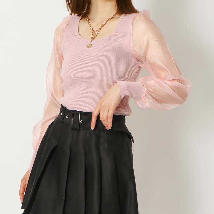 袖シアースクエアリブニット | GORGE  | 詳細画像4