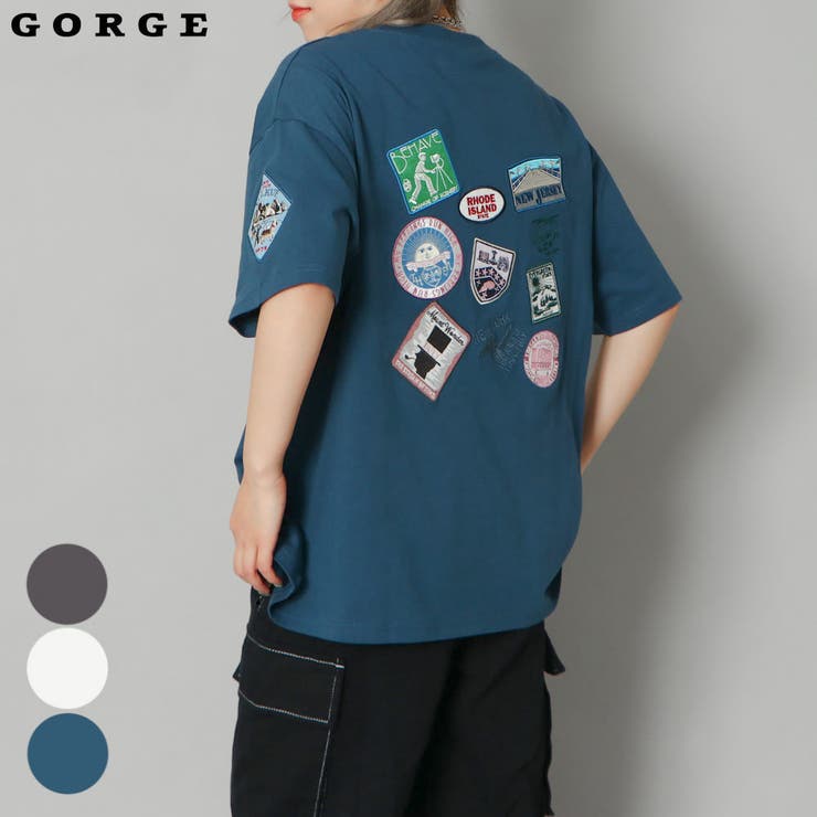 ブリッジワッペン刺しゅうTシャツ[品番：GORW0008631]｜GORGE