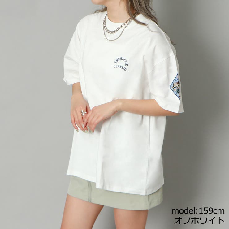 オフホワイト | ブリッジワッペン刺しゅうＴシャツ | GORGE 