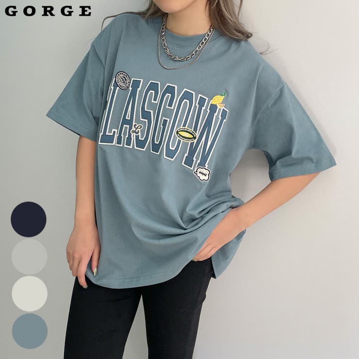 フェルトロゴリンゴ刺しゅうTシャツ[品番：GORW0008633]｜GORGE