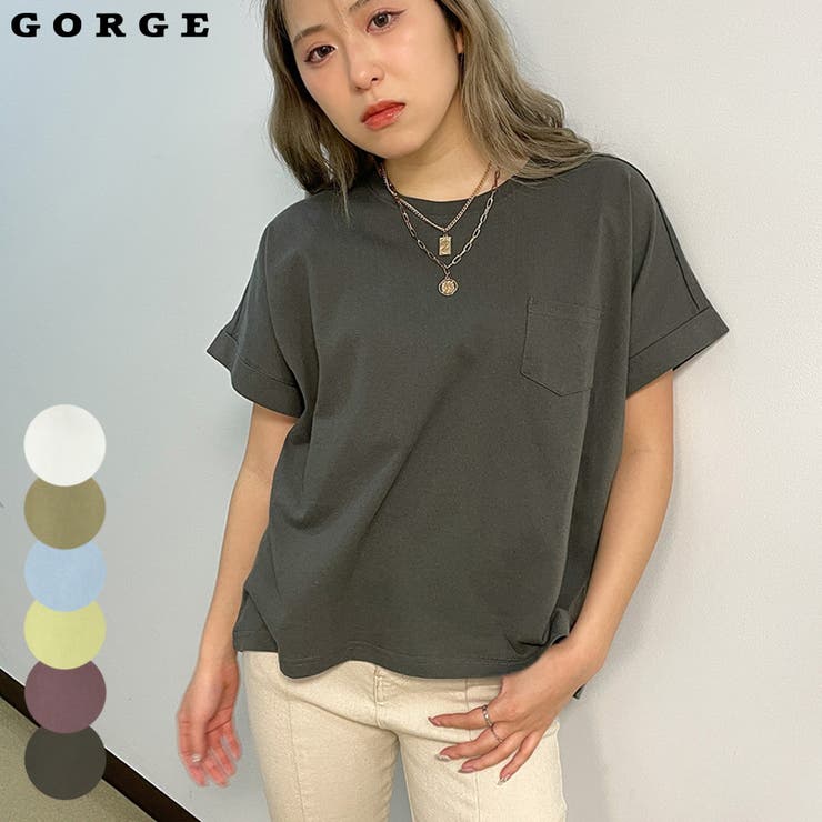 ポケ付きコットンＴシャツ | GORGE  | 詳細画像1 