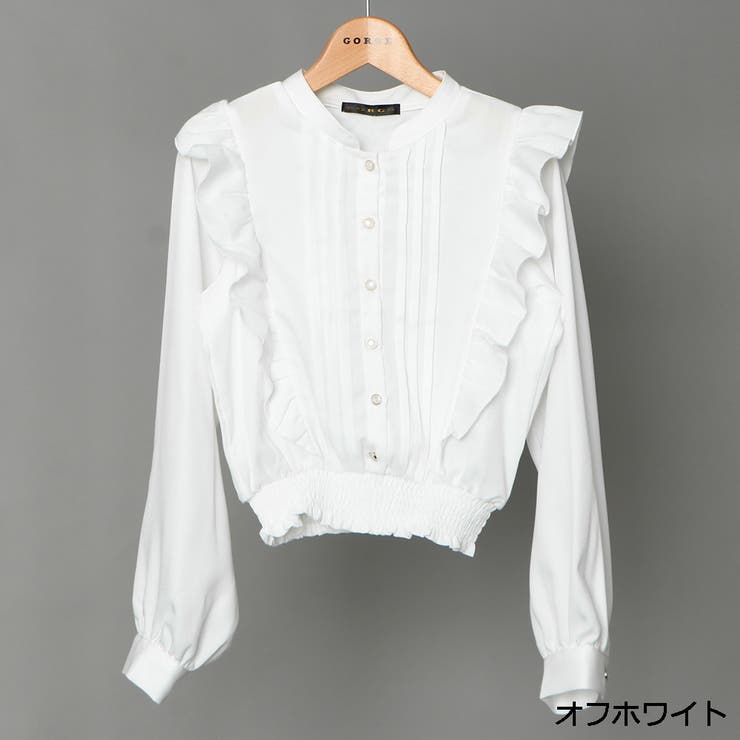 【即納！最大半額！】 ピンタックフリルブラウス[品番：GORW0008590]｜GORGE （ゴージ トップス