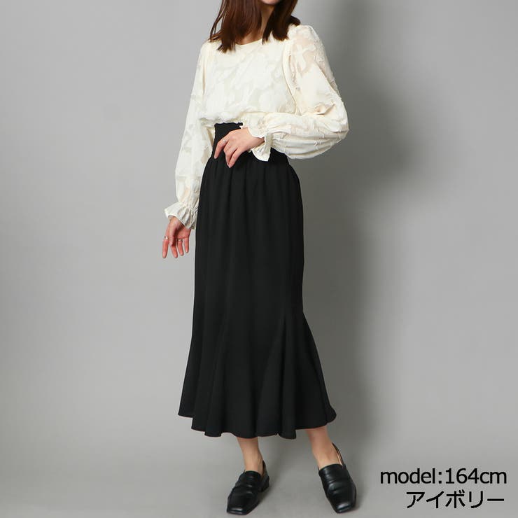 アイボリー | 花柄ドッキングワンピース | GORGE 