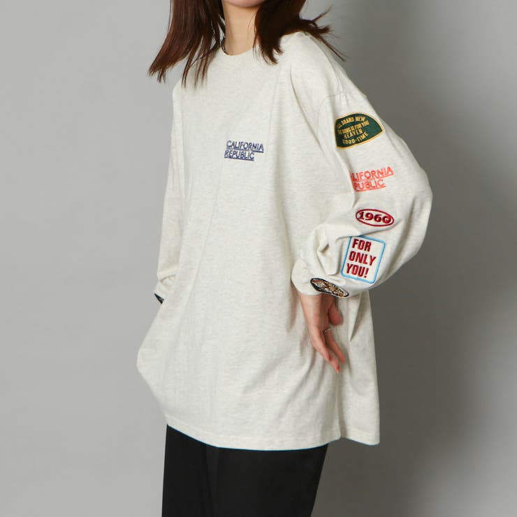 アームワッペン貼付けロンT[品番：GORW0008578]｜GORGE （ゴージ）の