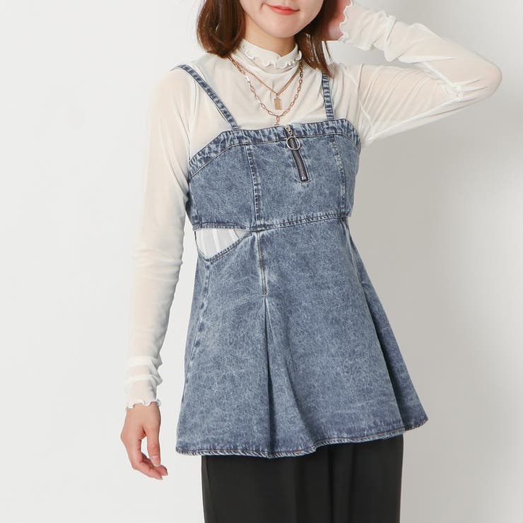 クラシック サイドカットデニムキャミチュニック[品番：GORW0008699]｜GORGE トップス
