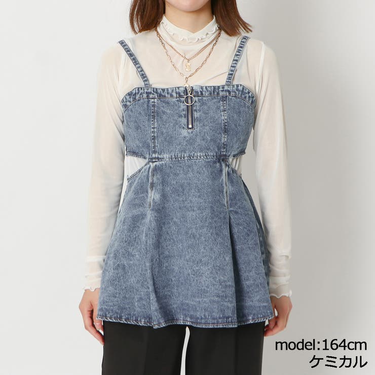 【セール 登場から人気沸騰】 サイドカットデニムキャミチュニック[品番：GORW0008699]｜GORGE トップス