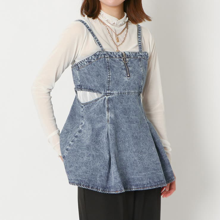 ビッグ割引 サイドカットデニムキャミチュニック[品番：GORW0008699]｜GORGE トップス