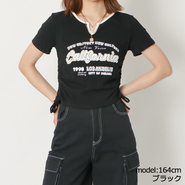 ブラック | ドロストキーネックＴシャツ | GORGE 